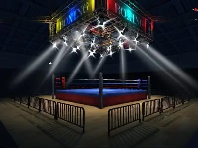 Boxing stadium Low-poly 3D model