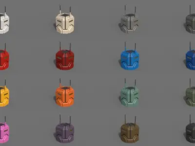 PBR Sci-Fi Building A 01-10 3D Model Pack
