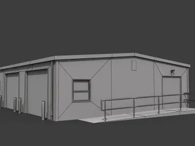 Small Warehouse Low-poly 3D model