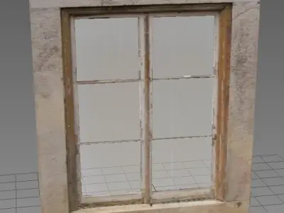 Window 1 stone Low-poly 3D model