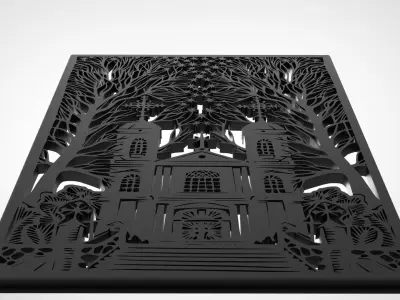 church 3d art filler 3D print model