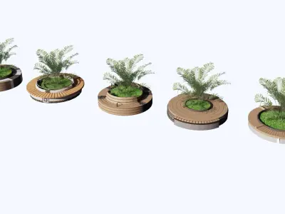 Resting area outdoor Exterior garden seating 3D model