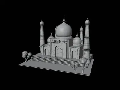 Mosque 3D Illustration 3D model