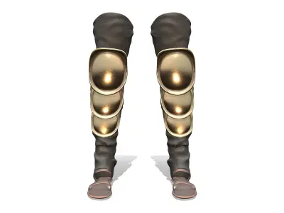 Amazon Warrior Woman Flat Boots Sandals Low-poly 3D model