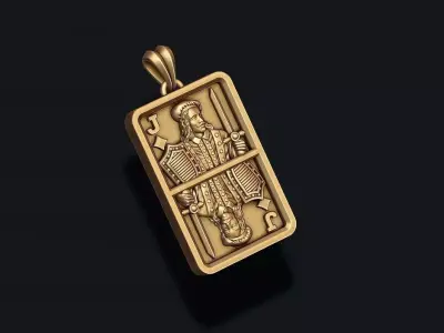 Diamonds Jack playing card pendant light 3D print model