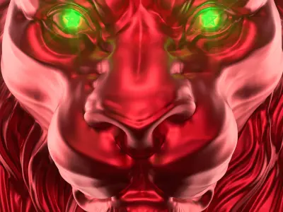 Lion Atlas morocco football national team 3D model