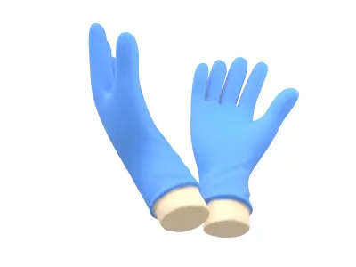 Surgical Gloves Icon v1 001 Low-poly 3D model