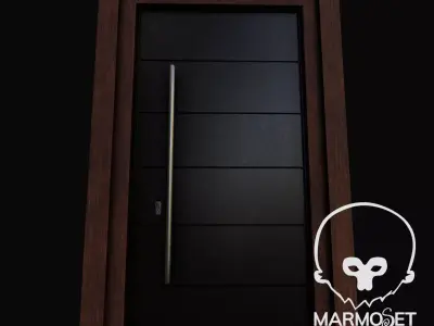 Modern Door Free low-poly 3D model