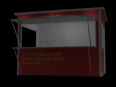 Food Cabin Low-poly 3D model