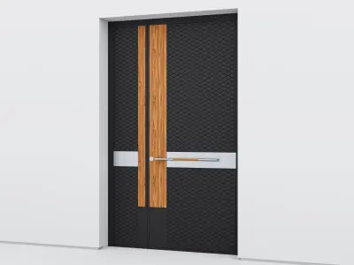 Aluminium door 98 3D model