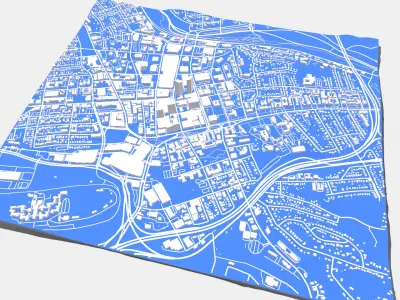 Cityscape White Plains New York State United States 3D model