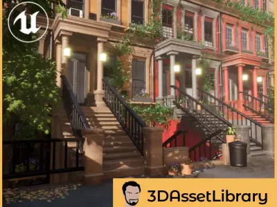 Modular Buildings Vol 1 Low-poly 3D model