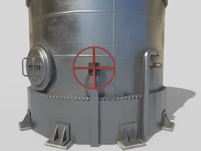Silo tank Low-poly 3D model