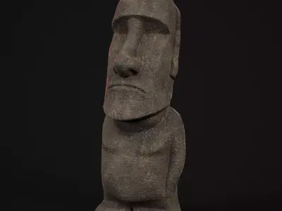 Moai Statue Low-poly 3D model