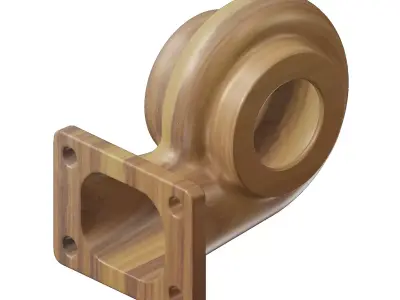 Wooden Turbine Housing Toy 3D model