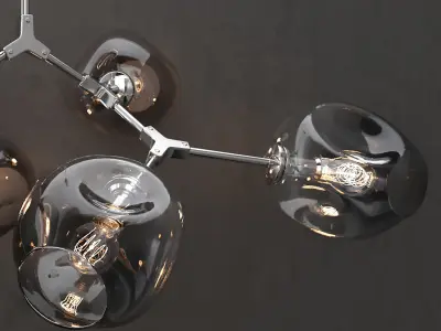 Branching bubble 6 lamps 2 3D model