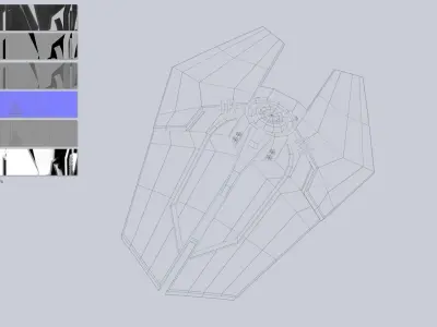 Sci fi shield Low-poly 3D model