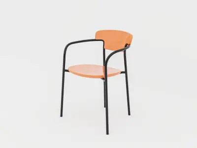 Pecan Chair 3D 3D model
