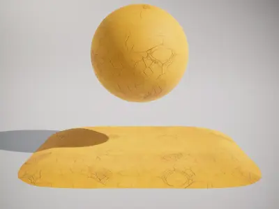 Gold Leaf Cracked HQ PBR Textures Set Texture