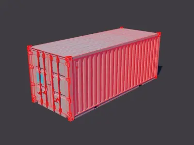 Shipping Container  Free low-poly 3D model