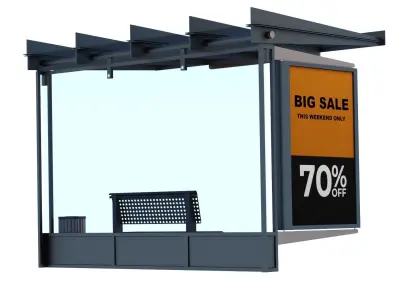 Bus stop 01 3D model