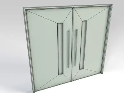Modern Double Door  3D model
