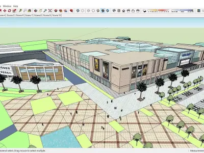 Sketchup Shopping Center 164 3D model