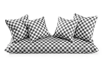 Seat Pillows Set 4 3D model