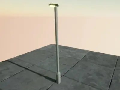 Low Poly Street Lamp Free low-poly 3D model