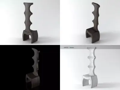 Ethno Chair Free 3D model