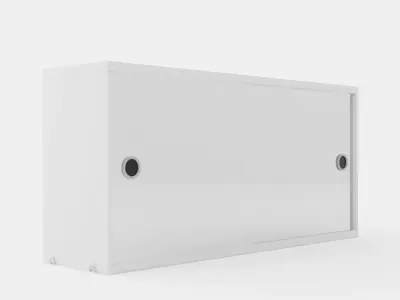 String Cabinet With Mirror Sliding Doors Low-poly 3D model