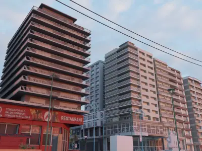 Miramar City Low-poly 3D model