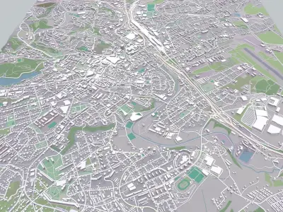 Cityscape Liberec Czech Republic 3D model