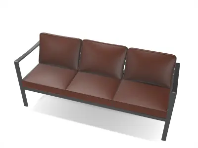 out bench sling fabric 003 Low-poly 3D model