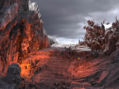 Dantes Inferno Depths Ruin Walkways 3D model