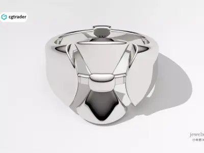 SILK BOW RING - AW4288 3D print model