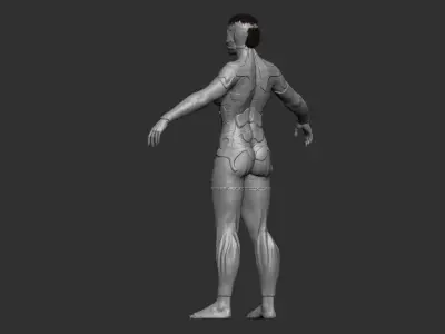 scifi girles cyberpunk 3D model