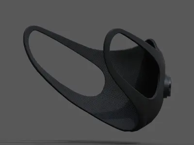 Gas mask helmet resperator helmet scifi fantasy  Low-poly 3D model