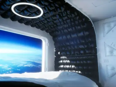 Sci-fi badroom unreal 5 scene 3D model