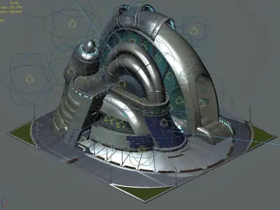 Future World - Robot Factory 02 3D model
