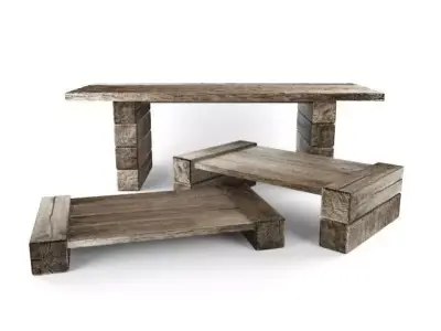 Aspen Table Set 3D model