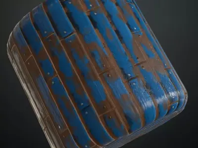 Distressed Painted Blue Wood Texture