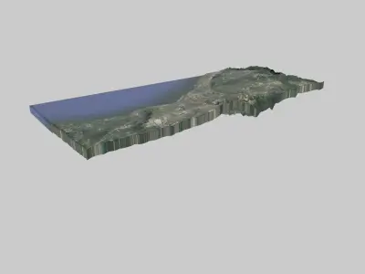 Cleveland City Low-poly 3D model