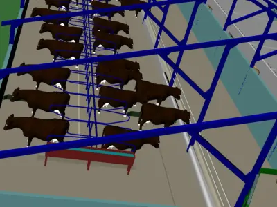 Dairy animal shelter 3D model