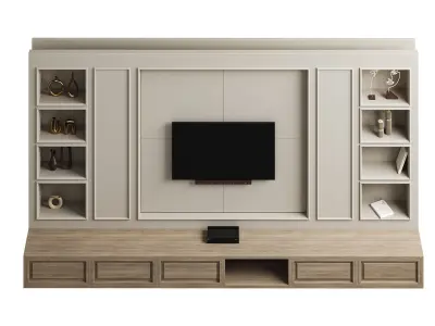 Modern TV Wall 09 3D model