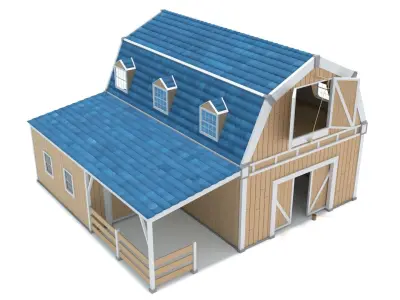 Stylized Barn 3D model