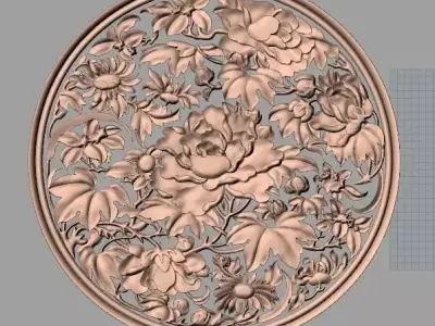 European furniture 3D relief models for CNC wood engraving E191 3D model