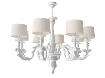 Chandelier A with five lamps 3D model