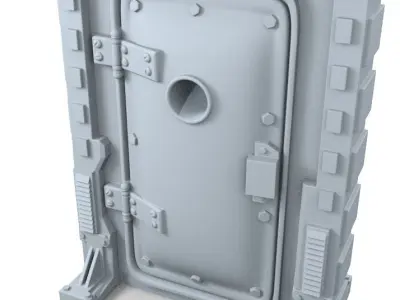 PACK 5 SCI FI DOORS 3D print model