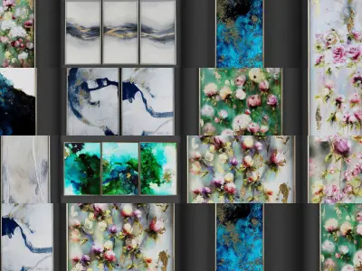 Collection of Picture Frames - 20 sets 3D Model Pack 4